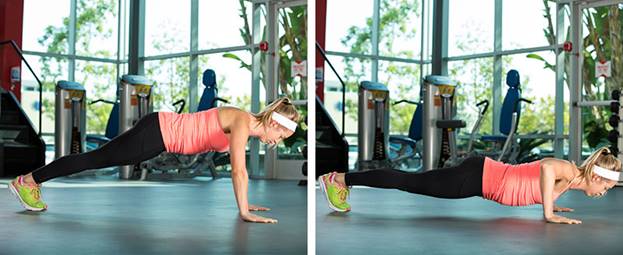 Squat thrust with sandbell slam
